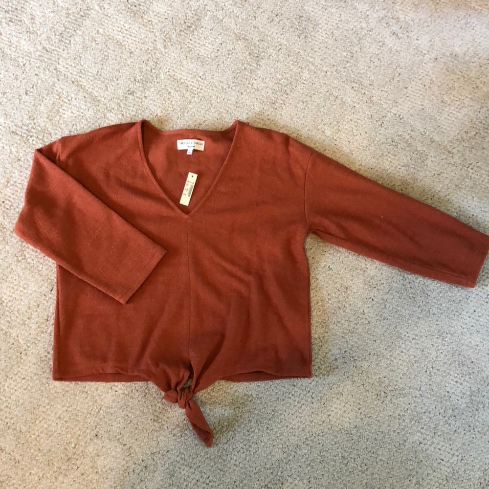 Madewell texture and thread size M top